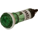 N-808G, Лампа неоновая с держателем 220V, Китай, зеленый