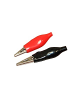 8003 BLACK/RED, (1227), Зажимы "Крокодил", черный/красный (комплект), Китай