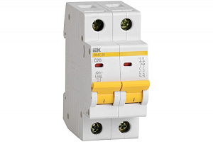 MVA20-2-016-C, Выключатель авт., 2-полюса, BA47-29, C, 4.5kA, IEK, 16A