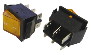 SWR 201-3C3, Переключатели клавишные, IRS, Jietong Switch, черный/желтый