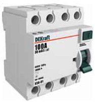 УЗО03-2P-025A-030, Выключатель дифференциального тока, DEKraft