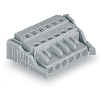 231-107/037-000, Розетка, WAGO, 7-пол, 5 мм, 7-пров 2.5 мм2