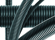 PA612935F0, Труба гофр. ПВ-0, с протяжкой, DKC, Ø29mm, Ø28,3/34,5mm, полиамид 6.6, темно-серый, -40...105°С