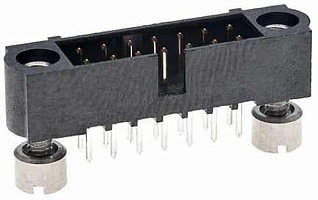M80-5101442, Разъемы питания, 14P, 2Row, HARWIN, 3A, шаг=2мм., черный, -55...125°С