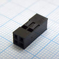 I-DS1071-SCB02X2, Гнездо на кабель (BLD-2x02 без контактов), 2,54мм, CONNFLY