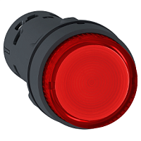 XB7NW34M2, Кнопка 22мм 230В красная с подсветкой, Schneider, 230V