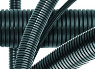 PA601013F0, Труба гофр. ПВ-0, без протяжки, DKC, Ø10mm, Ø9,7/13mm, Полиамид 6.6, Темно-серый