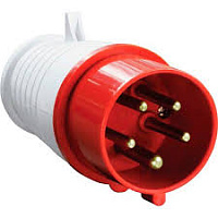 PSR02-032-5, Вилка переносная силовая, 3P+N+E, ССИ-025, IEK, 380V, 32A, IP44