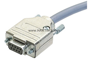 09 67 015 0343, Корпус разъема, D-Sub hood 15-pole top entry full metal, HARTING
