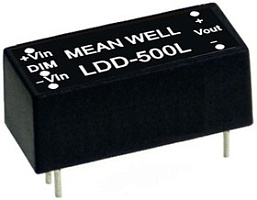 LDD-700L, DC/DC драйвер для светодиодного освещения, Mean Well, 700mA, 22,6х9,9х8,9mm, -40...85°С