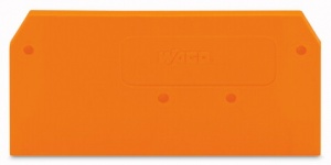 279-328, Торцевая и промежуточная пластина, WAGO, 51,4х2х27мм, оранжевый