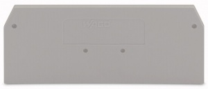 279-308, Торцевая и промежуточная пластина, WAGO, 61,8х2х27mm, Серый