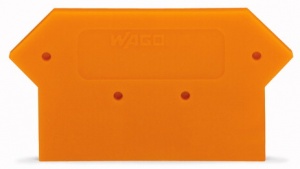 284-316, Торцевая и промежуточная пластина, WAGO, 69х2,5х33,5mm, Оранжевый