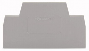 280-340, Торцевая и промежуточная пластина, WAGO, серый, 64х2,5х38,5mm