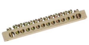 YNN21-14-100, Шина "N"нулевая 8х12мм 14/2 (14групп/крепеж по краям), IEK