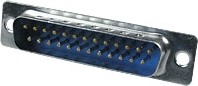 DB-25M, (DS1033-25M), Вилка на кабель, CONNFLY, 25кнт