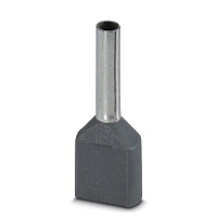 3200807, Кабельный наконечник AI-TWIN 2X 0,75- 8 GY (уп=100шт.), PHOENIX, серый, L=15mm, Ø8mm