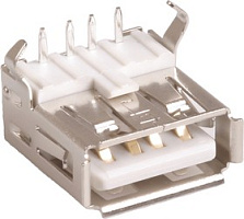 DS1095-WNR0, USBA-1J, Розетка на плату USB, CONNFLY, 4-конт.
