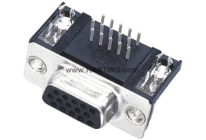 09 56 152 5612, Раъемы на плату, DSUB HD FE RA 15P S4 4-40 NUT AND B-LOCK, HARTING