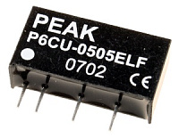 P6CU-0505ELF, DC-DC Преобразователь, PEAK, 0.2A, 5V
