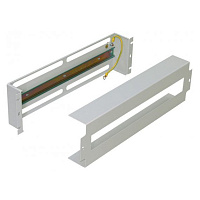 WZ-PS3U-00-00-011, Панель с DIN-рейкой, тип TS-35, 1ряд, 22 ед., 17,5мм, 3U 19", ZPAS, серый