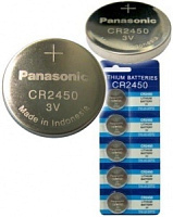 CR2450, Элемент питания, дисковый, PANASONIC, 3V