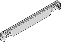 64560-078, Напрявляющая усиленного типа, Schroff, пластик, красный, L=220mm