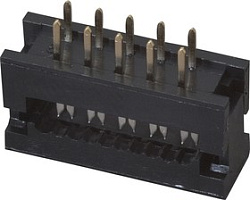 FDC-10, (DS1018-10), Вилка на плату, на шлейф, 10x2,54mm