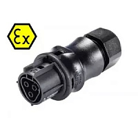 X6.031.4053.1, Взрывозащищенный розеточный разъем (RST20I3SXB1 ZR1 SW), WIELAND, 250V, 20A, черный, 3полюс.