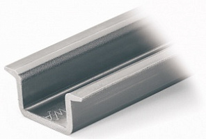 210-118, Стальная несущая рейка, неперфорированная, WAGO, L=2m, 35х15mm, 2.3mm