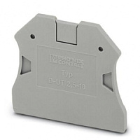3047028, Концевая крышка - D-UT 2,5/10, PHOENIX, серый, 47,7х2,2х48,4mm