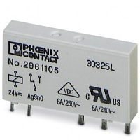 2961105, Одиночное реле - REL-MR- 24DC/21, PHOENIX, 24VDC, -40...85°С
