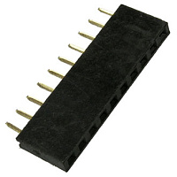 PBS-10, Гнездо на плату (1x10), AUK, шаг=2,54мм., 10кнт.