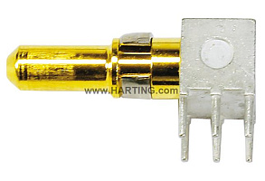 09 03 000 6128, Коннектор, DIN-Signal high current m, 40A solder, HARTING