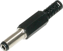 L-KLS1-DCP-02-2.5A, (NP-117A), Разъем питания 2,5х5,5х9мм на кабель с амортизатором, KLS
