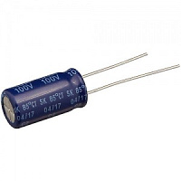 SK100M0100B5S-1019, ±20%, 100uF, 100V, Radial, Конденсатор радиальный, YAGEO