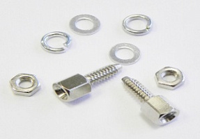 SCR-10, Винт шестигранный с внутренней резьбой, компл. 2+2+4, крепеж, M3, KLS, никелирован, L=12,8mm, L(r)=8mm