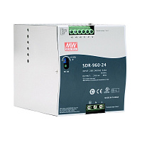 SDR-960-24, AC/DC преобразователи, Mean Well, 40A, 24V, 960W, 110х125,2х150mm, -30...70°С