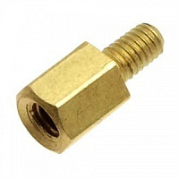 PCHSN-6, Шестигранная стойка для п/плат, М3, COOPER, L=6mm, Латунь