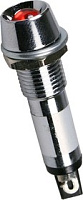 N-701R, Лампа неоновая с держателем, Kwang-Hwa, красный, 220V, Ø8,5mm